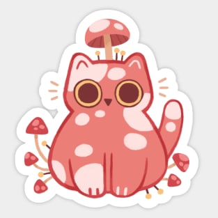 Mushroom Cat Sticker